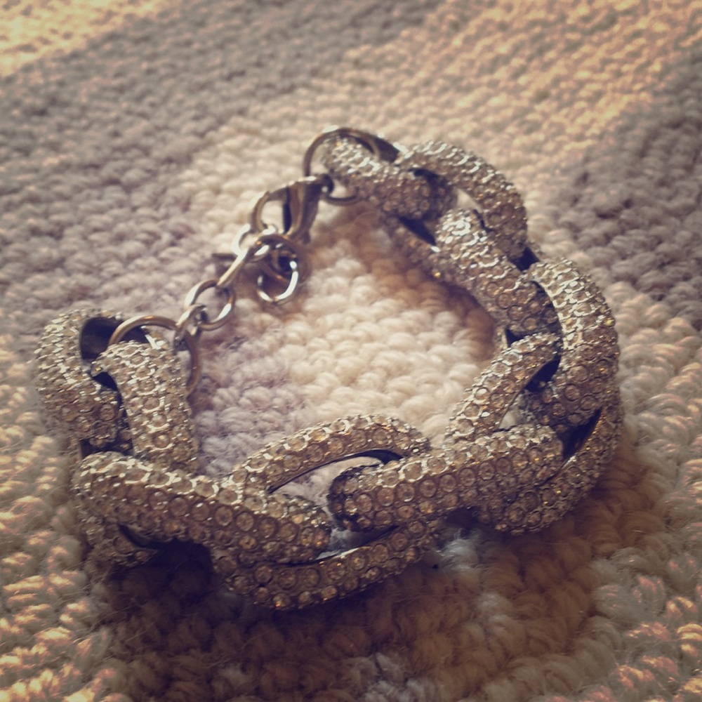 Baublebar rhinestone chain link bracelet